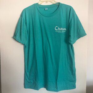 Ocean Casino Resort Shirt Size MediumAtlantic City New Jersey Gambling Aqua Blue